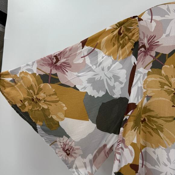 Papillon Women's Multicolor Floral V Neck Viscose Shift Dress Size XXL - Picture 5 of 8